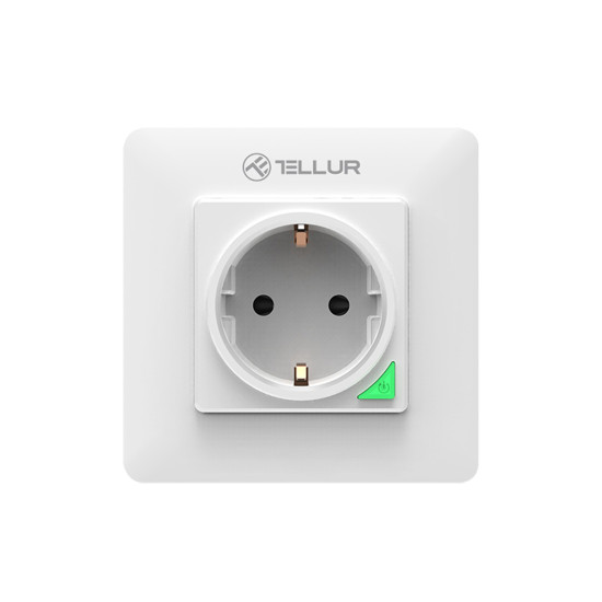 Priza WiFi pentru perete, 3000W, 16A, alb