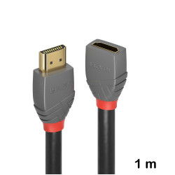 Cablu de extensie HDMI de mare viteză, 1 m, Lindy, Anthra Line 36476