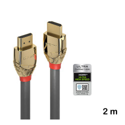 Cablu HDMI Ultra High Speed, 2 m, Lindy, Gold Line 37602