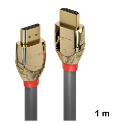 Cablu HDMI High Speed, 1 m, Lindy, Gold Line 37861