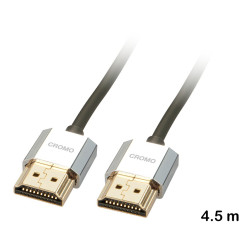 Cablu HDMI High Speed A/A, 4.5 m, Lindy, Cromo Slim 41676
