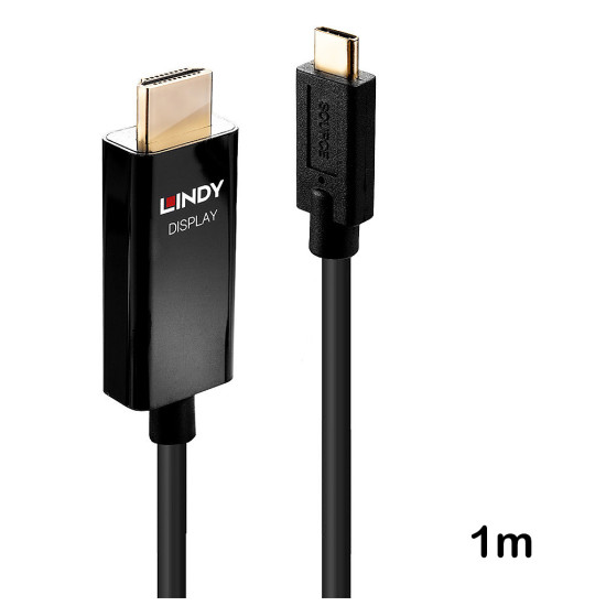Cablu adaptor USB tip C la HDMI® 4K60 de 1 m, HDR, Lindy 43291