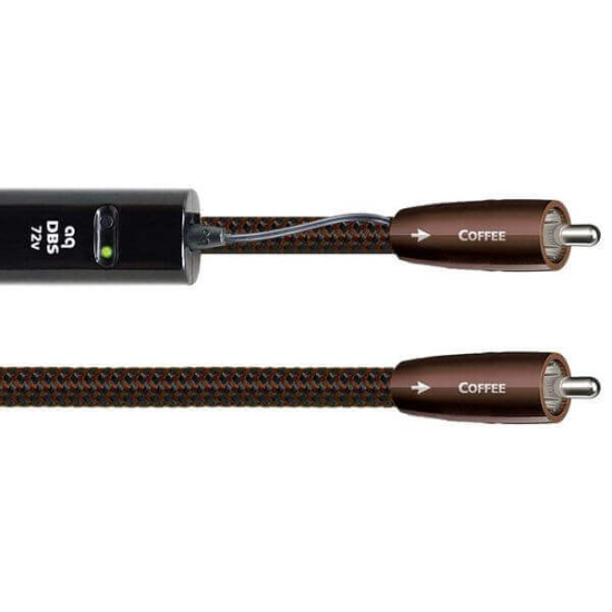 Cablu Digital Coaxial RCA - RCA AudioQuest Coffee, 0.75m, DBS Black inclus, 10% Silver