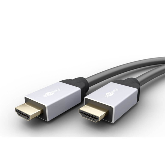 Cablu HDMI 2.0, mufe metalice, 3m, 4K@60Hz, Goobay