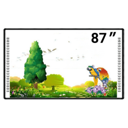 Tabla interactiva 87" cu pentray EVOBOARD IB-86RS-OP, 4:3, tehnologie tactila IR, 10 puncte de atingere
