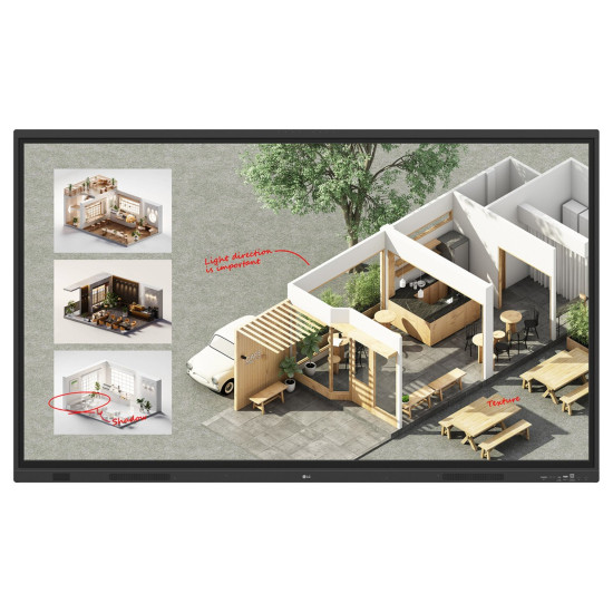 Display interactiv 75" LG CreateBoard 75TR3DQ-B, 3840×2160 (UHD), 400 nit, contrast 5.500:1, Andorid 14 (EDLA)