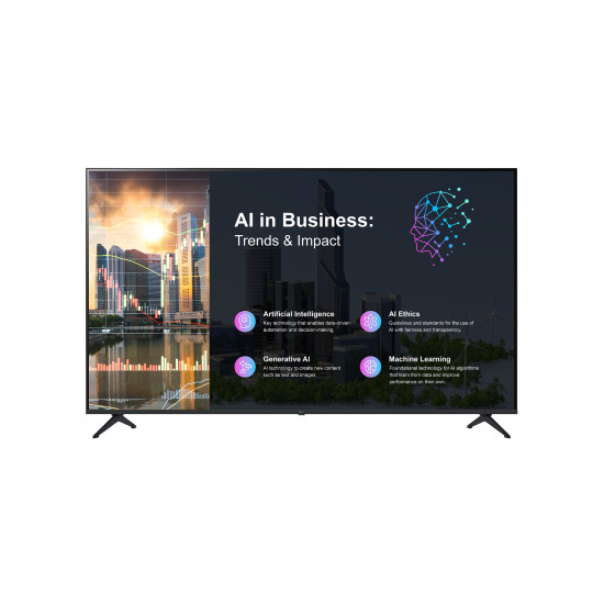 Display profesional LG 50PK640S pentru digital signage, 50”, 4K UHD, webOS 25, 300 niți, 16/7