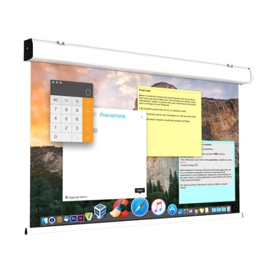Ecran proiectie electric, perete/tavan, 220 x 165 cm, COMPACT, fara bordura, proiectie FRONT/REAR, Format 4:3