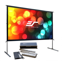 Ecran proiectie portabil, de podea, 305 x 229 cm, EliteScreens QuickStand Q150V1, Format 4:3
