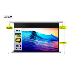 Ecran de proiectie electric tensionat de perete/tavan Blackmount, 221x125 cm, Format 16:9