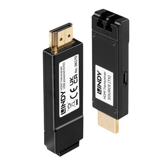 Extender HDMI 4K30 cu fibră optică, 300 m, Lindy 38170