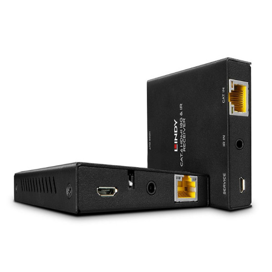 Extender HDMI 4K60 și IR de 50 m, categoria 6, cu PoC și ieșire buclă, Lindy 38205