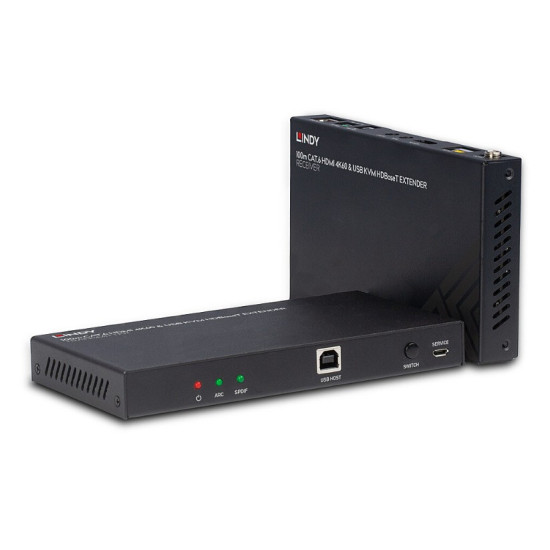 Extender KVM HDBaseT Cat.6 HDMI 4K60, audio, IR și RS-232, 100 m, Lindy 38343