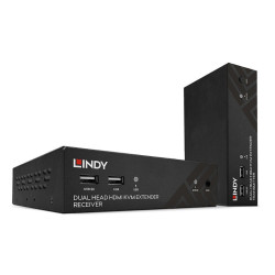 Extender KVM HDBaseT Cat.6 cu două capete HDMI, USB, IR și RS-232, 100 m, Lindy 39374