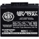 Acumulator AGM VRLA 12V 17Ah Dimensiuni 181 x 77 x 167,5 mm Sisteme Securitate F3 GBS - GBS002679 (2)