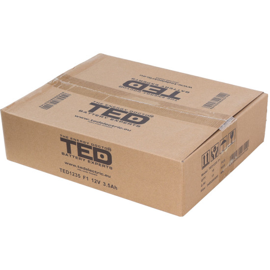 Acumulator AGM VRLA 12V 3,5Ah Dimensiuni 134 x 67 x 62 mm F1 - TED003133 (10)
