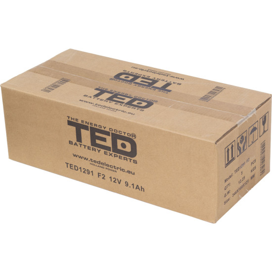 Acumulator AGM VRLA 12V 9,1Ah Dimensiuni 151 x 65 x 94 mm F2 - TED003263 (5)