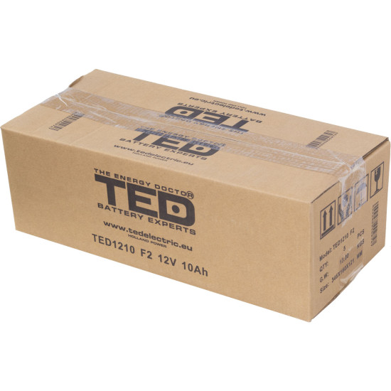Acumulator AGM VRLA 12V 10Ah Dimensiuni 151 x 65 x 94 mm F2 - TED002730 (5)