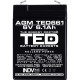 Acumulator AGM VRLA 6V 6,1Ah Dimensiuni 70 x 47 x 100 mm F1 - TED002938 (20)