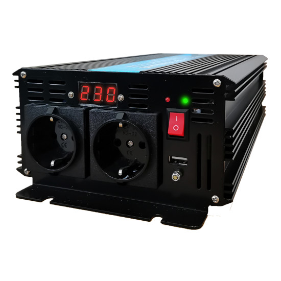 Convertor de la 24V la 230V 1000W unda sinusoidala pura - TED000439