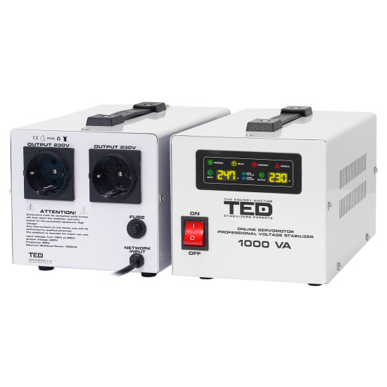 Stabilizator retea maxim 1000VA-SVC cu servomotor monofazat TED004697