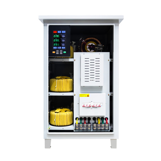 Stabilizator retea maxim 75KVA-SVC cu servomotor trifazat-trifazat pentru exterior IP65 TED007506