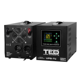 UPS 1500VA/1050W runtime extins LiFePO4 utilizeaza un acumulator (neinclus) TED Electric - TED006783