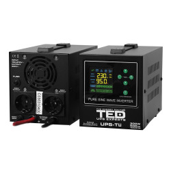UPS 500VA/300W runtime extins LiFePO4 utilizeaza un acumulator (neinclus) TED Electric - TED006752