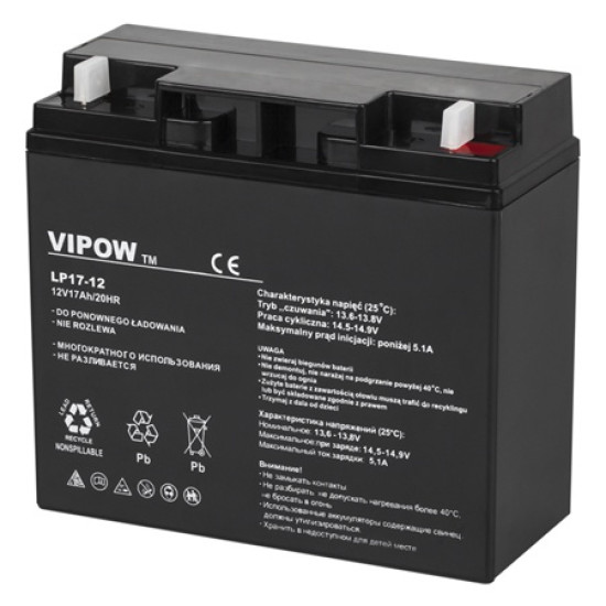 ACUMULATOR STATIONAR AGM VRLA 12V 17AH VIPOW