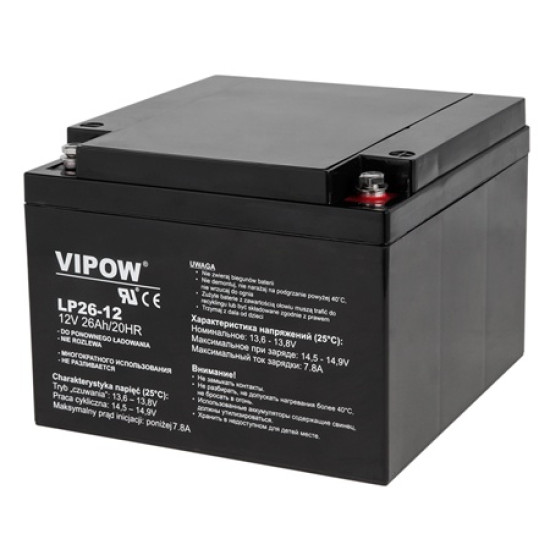 ACUMULATOR STATIONAR AGM VRLA 12V 26AH VIPOW