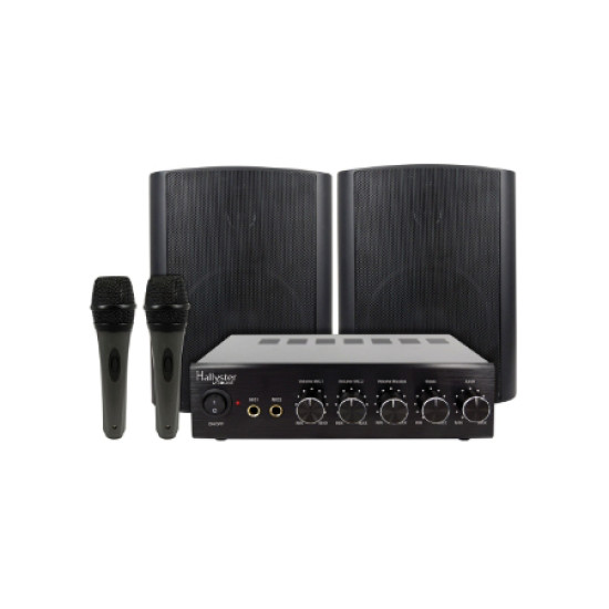 KIT KARAOKE AMPLIFICATOR 2X30W BOXE SI MICROFON