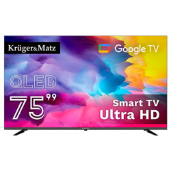 GOOGLE SMART TV QLED 75INCH 191CM H265 HEVC KRUGER&MATZ