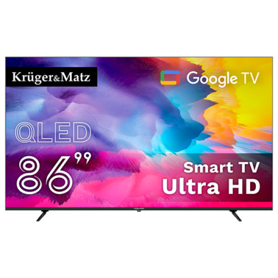 GOOGLE SMART TV QLED 86INCH 218CM H265 HEVC KRUGER&MATZ