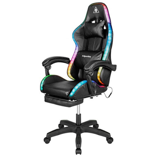 SCAUN GAMING GX-150 NEGRU LED MASAJ KRUGER&MATZ