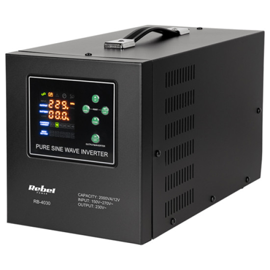UPS CENTRALE SINUS PUR 2000VA 1200W 12V LIFEPO4 REBEL
