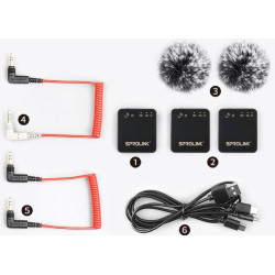 SPROLINK M2-Set Microfoane Wireless,2 Transmitatoare+1 Receptor, pt.productie audio & video Live, audio-video conferinta