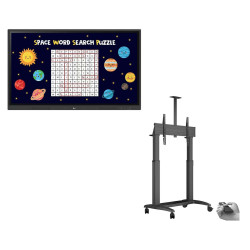 Pachet interactiv cu Tabla interactiva 65" multi touch LG 65TR3DK-B si Stand TV motorizat Multibrackets MB-3120,65"-110"