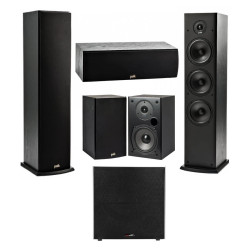 Pachet boxe 5.1 Polk Audio T50+T30+T15+PSW10E, negru