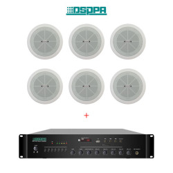 Pachet Sonorizare 60W cu amplificator 60W DSPPA MP260U si  boxe 6x DSPPA DSP802, USB, Radio FM, Bluetooth
