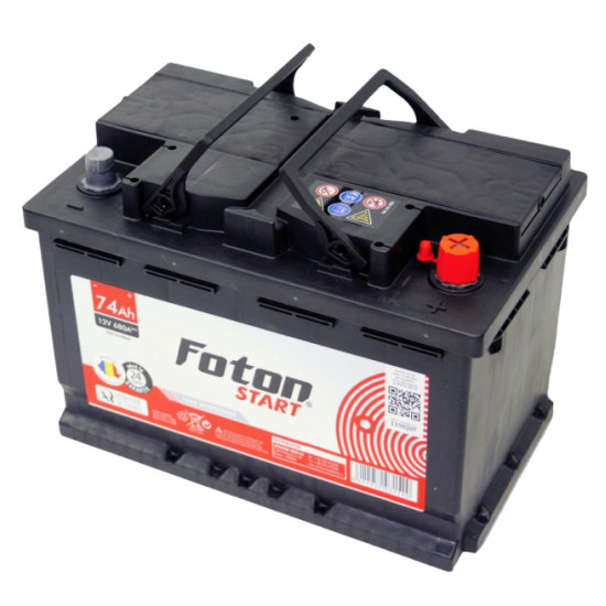Baterie Auto 12V 74Ah, Pornire 680A, Dimensiuni 278 x 175 x 190 mm Borna+ Dreapta Foton Start