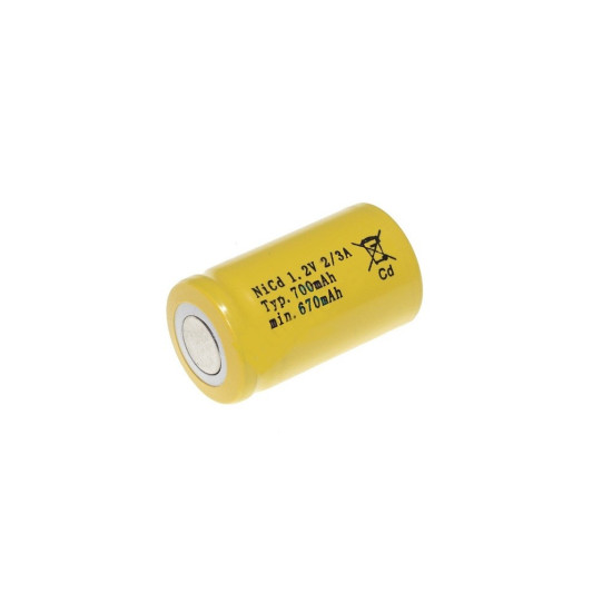 Acumulator Mexcell 1.2V NS2/3A700, Capacitate 700mAh Ni-Cd Bulk