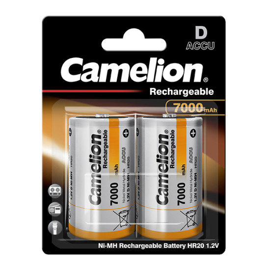 Baterie Reincarcabila Camelion D LR20 Acumulatori Preincarcati Ni-MH 1.2V 7000mAh Blister 2