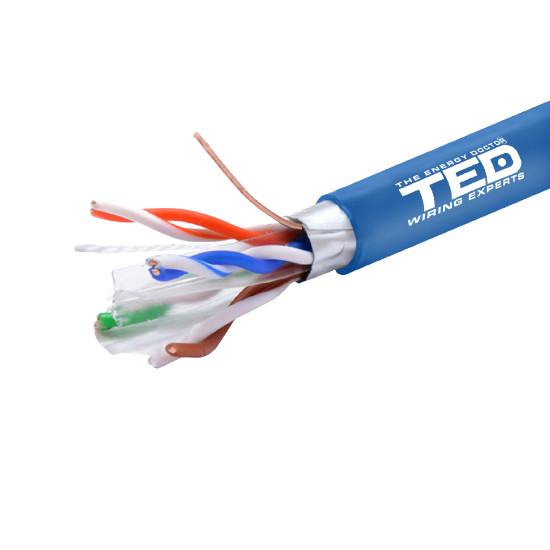 Cablu FTP cat.6e Cupru Integral 0.51, rola 305m, TED