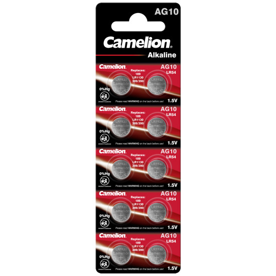 Baterii Ceas SR1130SW AG10 LR1130 G10 1.5V 80mAh Camelion Blister 10