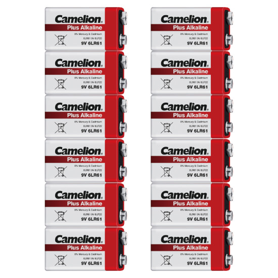 Baterie Alcalina 9V 6F22 6LR61 Camelion PLUS Bulk