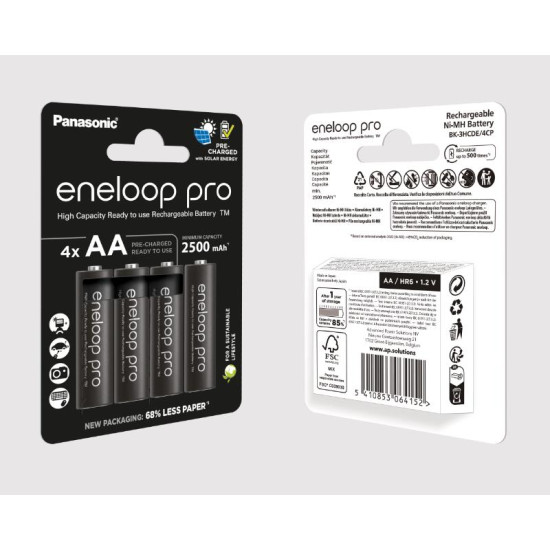 Eneloop Acumulatori Ni-Mh 1.2V AA R6 2500mAh Preincarcati PRO Blister 4