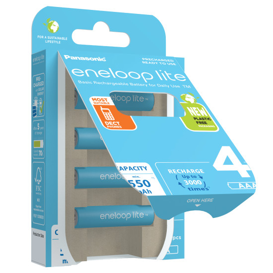 Eneloop Acumulatori Ni-Mh 1.2V AAA R3 550mAh Preincarcati Lite Blister 4