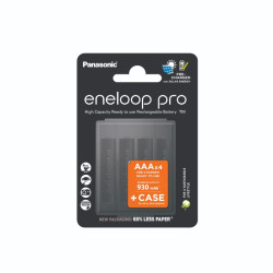 Eneloop Acumulatori Ni-Mh 1.2V AAA R3 930mAh Preincarcati PRO Blister 4 cu Carcasa