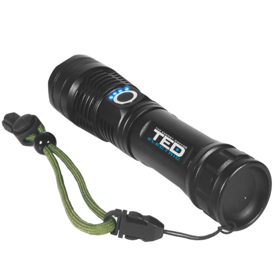 Lanterna cu acumulator si ZOOM 1600lm, include 1 x 18650, TL-9136 TED