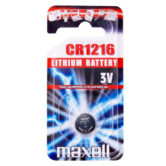 Baterie Litiu 3V CR1216 25mAh, Dimensiuni 12 x 1.6 mm Maxell Blister 1